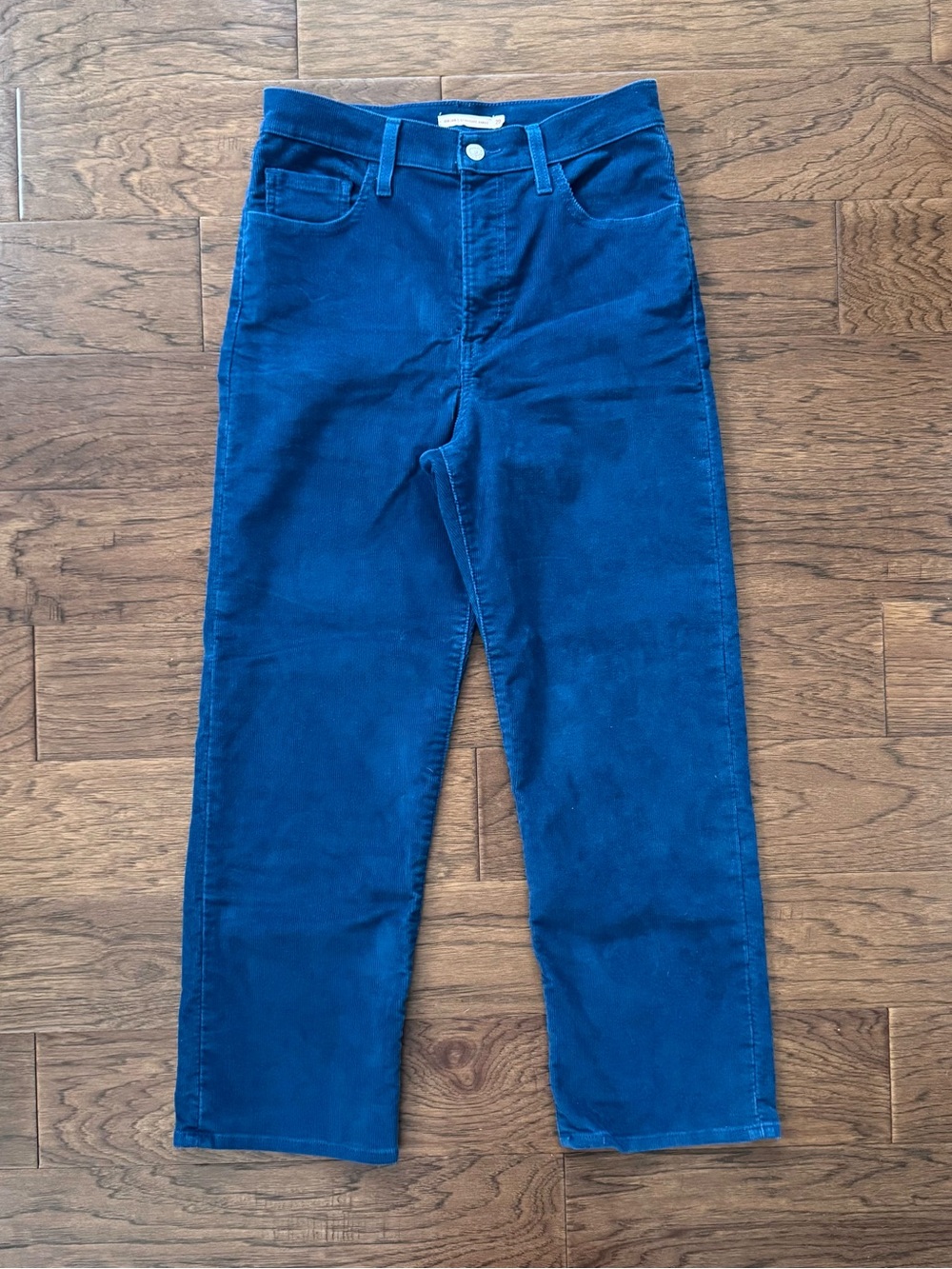 Levi's Ribcage Straight Ankle Corduroy Women's Pants Blue Size 28